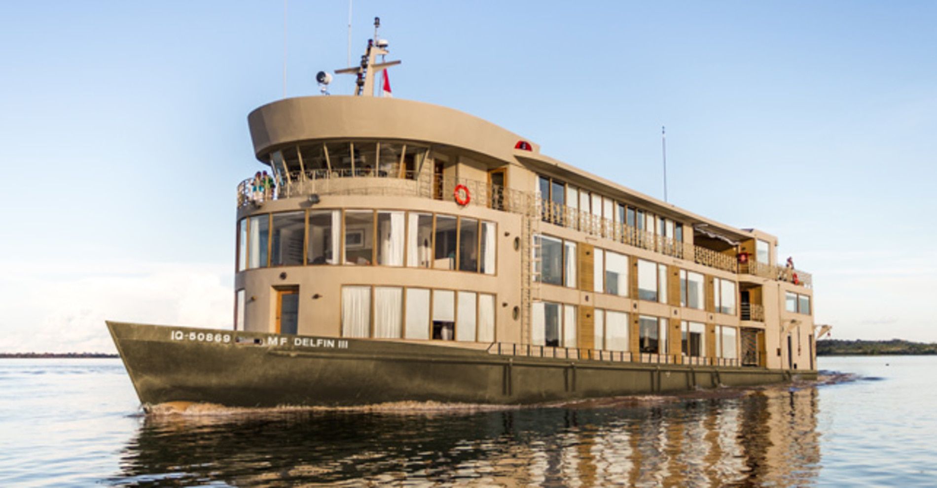 A photo of the Delfin III cruise ship